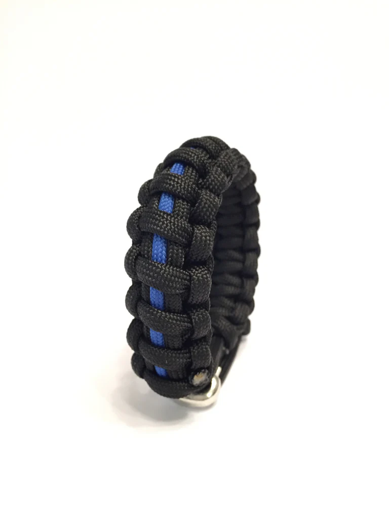 Thin Blue Line Paracord Survival Jewelry Bracelet