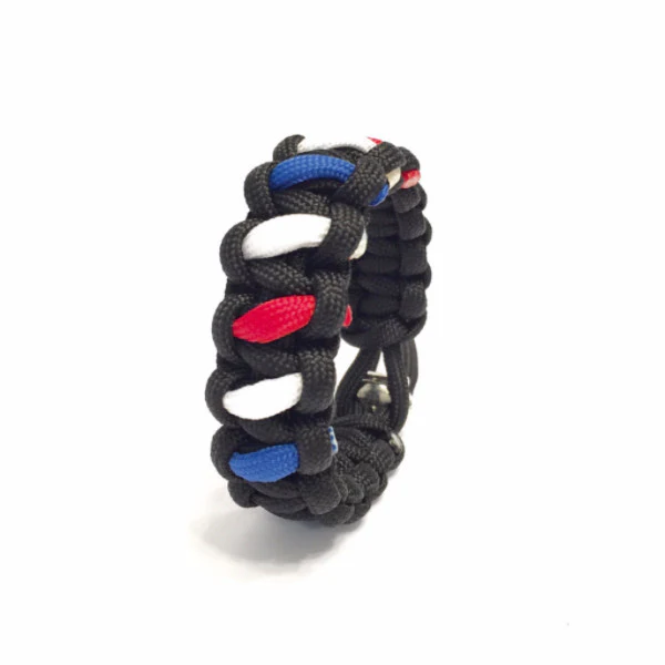 Barber Pole Mens Jewelry Paracord Survival Bracelet